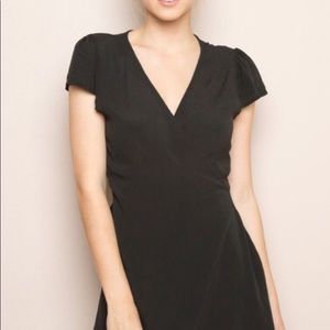 Brandy Melville black skater wrap dress